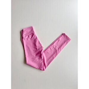SKATIE Cece Pink Smooth Polyester High Rise Ankle Leggings, Size S - Made in USA
